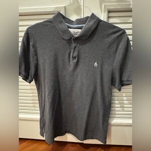 Original Penguin by Munsingwear Gray Polo Shirt Mens M Cotton Classic Logo